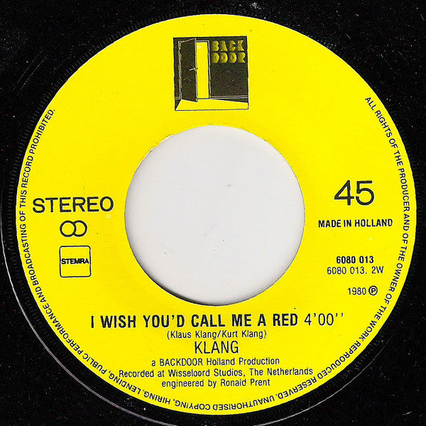 Klang (3) : Wailing In The Moonlight (7", Single)