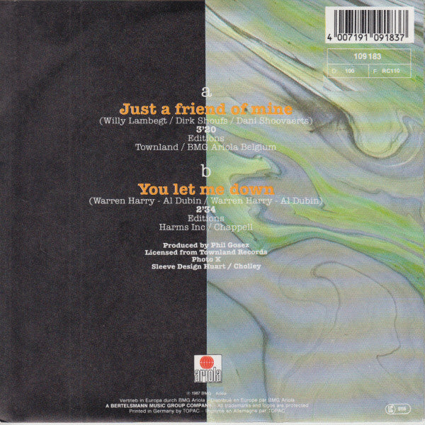 Vaya Con Dios : Just A Friend Of Mine (7", Single)