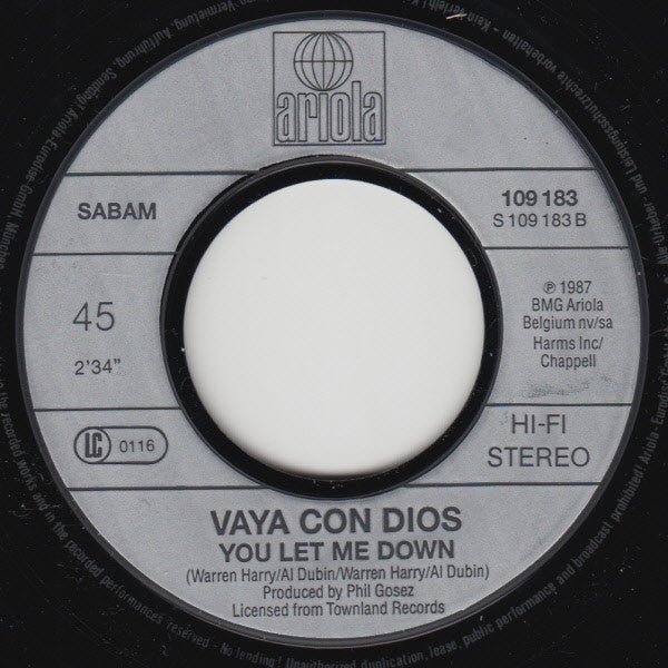 Vaya Con Dios : Just A Friend Of Mine (7", Single)