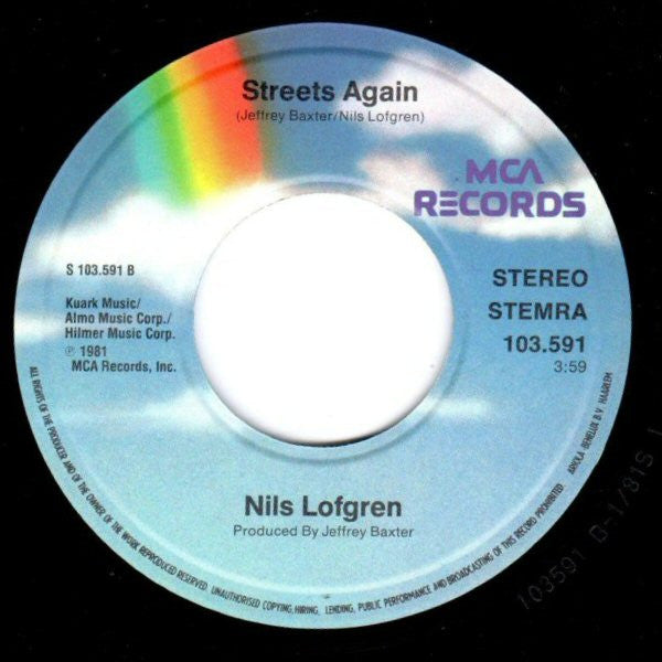 Nils Lofgren : Anytime At All (7", Single)