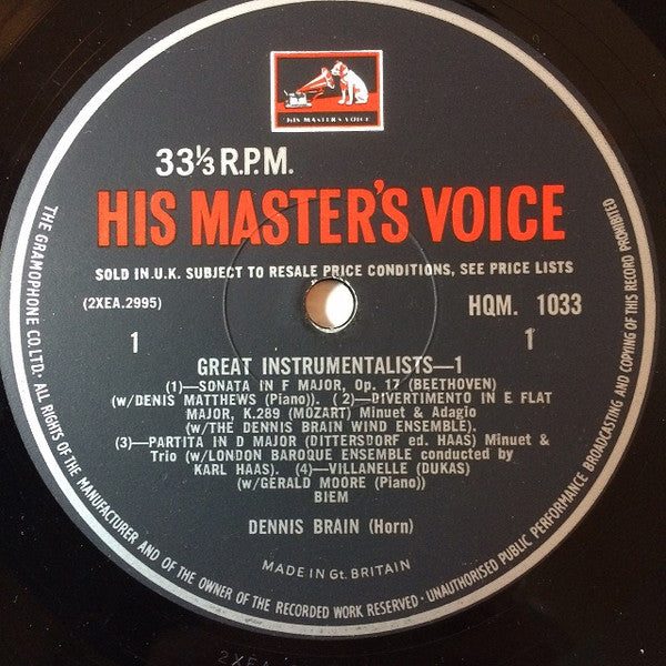 Dennis Brain : Dennis Brain (LP, Comp, Mono)