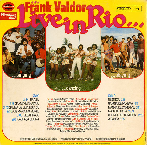 Frank Valdor : Live In Rio (LP, Album)