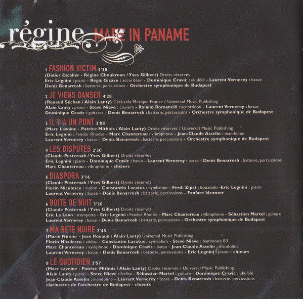 Régine : Made In Paname (CD, Album)