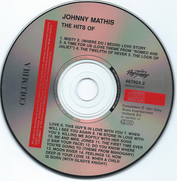 Johnny Mathis : The Hits Of Johnny Mathis (CD, Album, Comp)