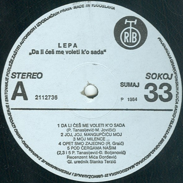 Lepa Lukić : Da Li Ćeš Me Voleti K'o Sada (LP, Album)
