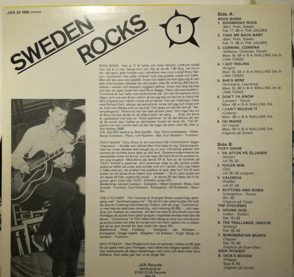 Various : Sweden Rocks Vol. 1 (LP, Comp, Mono)
