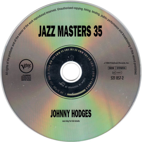 Johnny Hodges : Verve Jazz Masters 35 (CD, Comp)