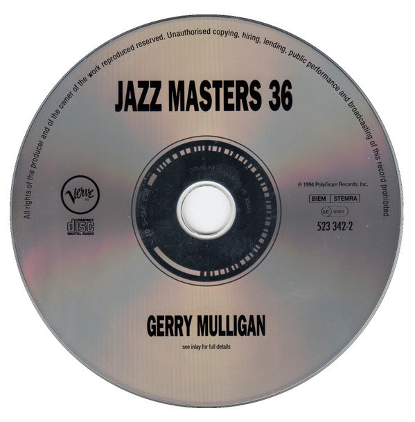 Gerry Mulligan : Verve Jazz Masters 36 (CD, Comp)