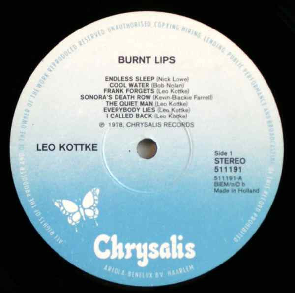 Leo Kottke : Burnt Lips (LP, Album)