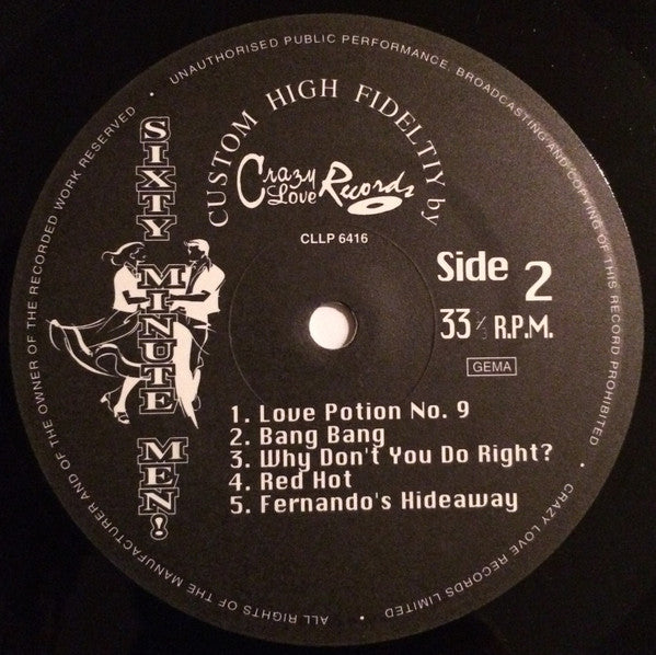 Sixty Minute Men : 10 Exotic Hot Trax For... Terrific Torso-Twisters!!! (10", MiniAlbum)