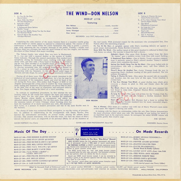 Don Nelson (2) : The Wind (LP, Mono)