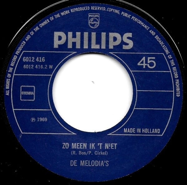 Luc Lutz Met Het Team Van Cursief* / De Melodia's : Bij Iedere Temperatuur (7", Single)