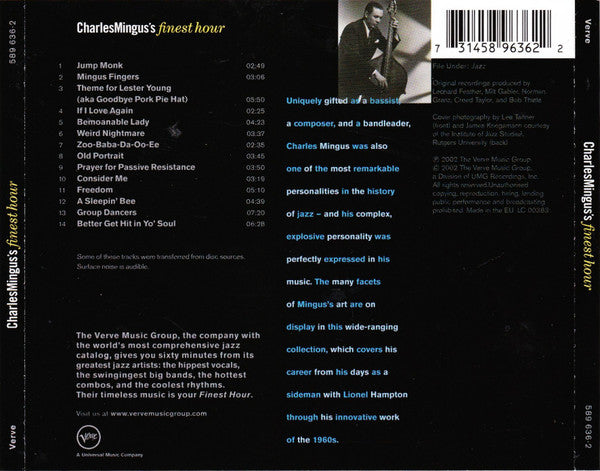 Charles Mingus : Charles Mingus's Finest Hour (CD, Comp)