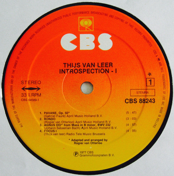 Thijs van Leer : Introspection 1 & 2 (2xLP, Album, Comp)