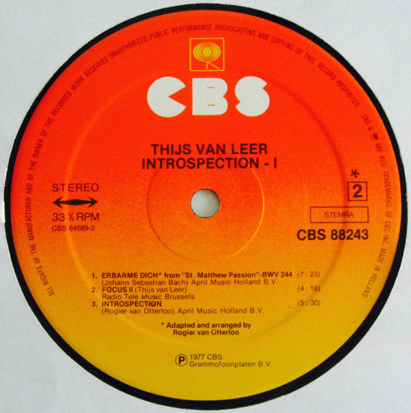 Thijs van Leer : Introspection 1 & 2 (2xLP, Album, Comp)