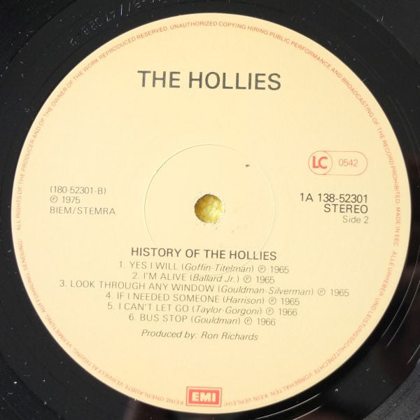 The Hollies : The History Of The Hollies - 24 Genuine Top Thirty Hits (2xLP, Comp, RE, Gat)