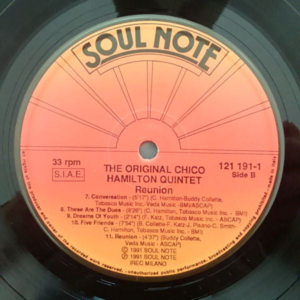 The Chico Hamilton Quintet : Reunion (LP, Album)