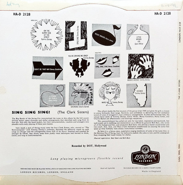 The Clark Sisters (2) : Sing Sing Sing (LP, Album, Mono)