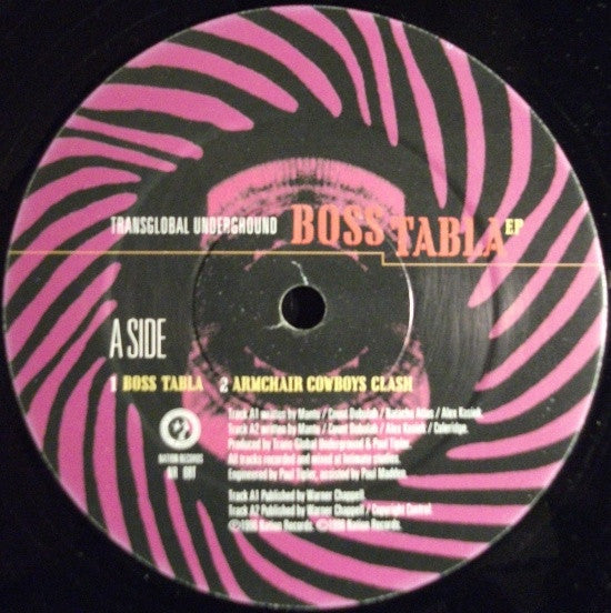 Transglobal Underground : Boss Tabla EP (12", EP)