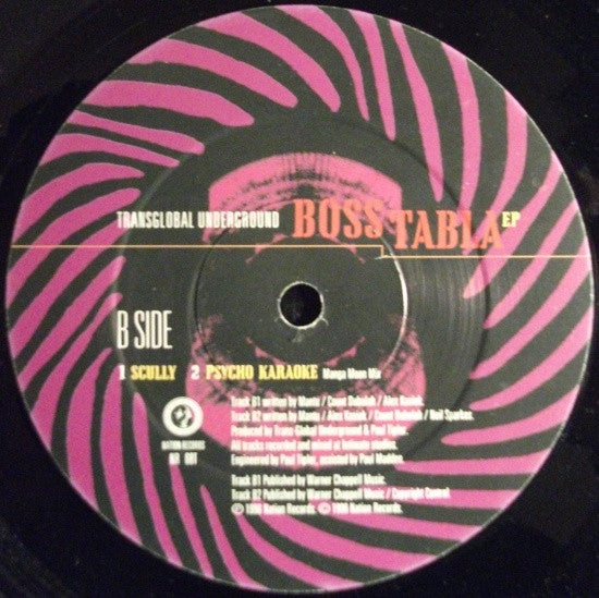 Transglobal Underground : Boss Tabla EP (12", EP)