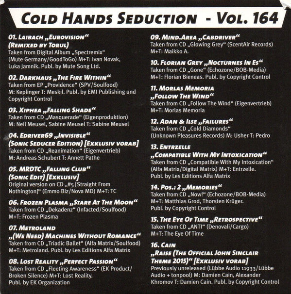 Various : Sonic Seducer Cold Hands Seduction - Vol. 164 (CD, Comp)