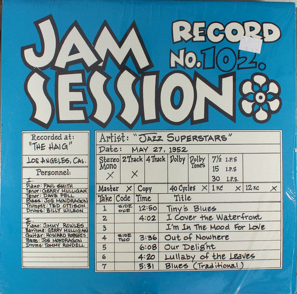 Jazz Superstars : A Live Jam Session Recorded At "The Haig" (LP, Album, Mono)