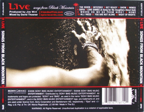 Live : Songs From Black Mountain (CD, Album)