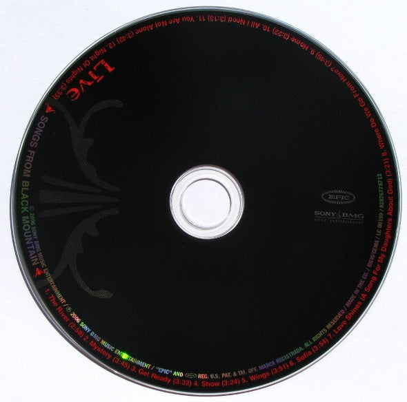 Live : Songs From Black Mountain (CD, Album)