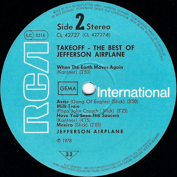 Jefferson Airplane : The Best Of Jefferson Airplane (LP, Comp)