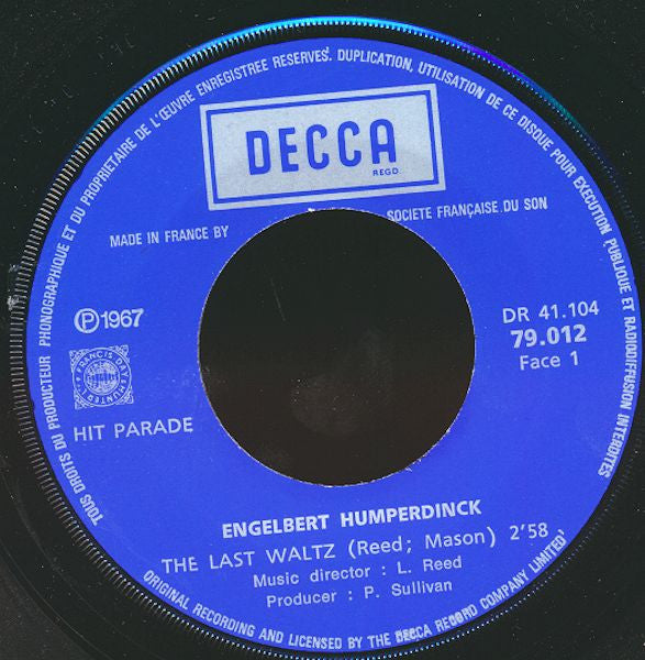 Engelbert Humperdinck : The Last Waltz / That Promise (7", Single)