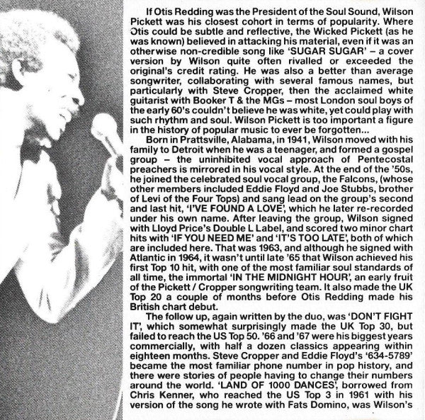 Wilson Pickett : Wilson Pickett's Greatest Hits (CD, Comp, RE)