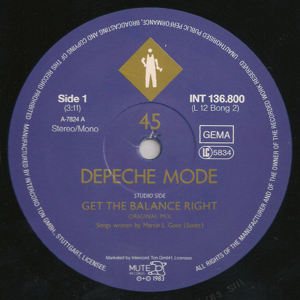 Depeche Mode : Get The Balance Right And Live Tracks (12", Ltd, Num)