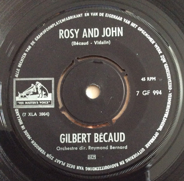 Gilbert Bécaud : Rosy And John / L'Orange (7", Single)
