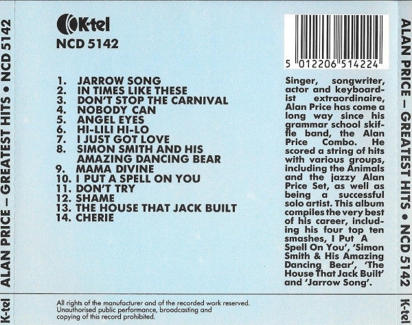 Alan Price : Greatest Hits (CD, Comp)