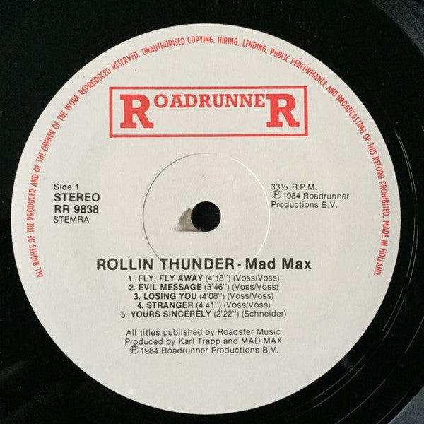 Mad Max (5) : Rollin' Thunder (LP, Album)