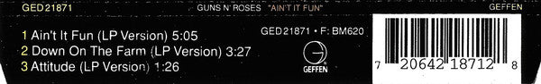 Guns N' Roses : Ain't It Fun (CD, Maxi)
