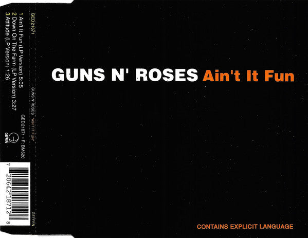 Guns N' Roses : Ain't It Fun (CD, Maxi)