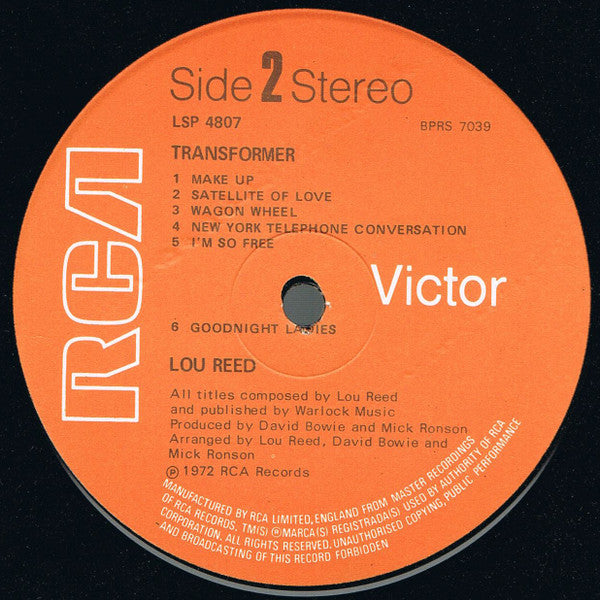 Lou Reed : Transformer (LP, Album, Lam)