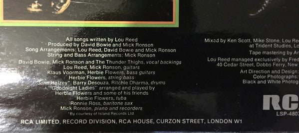 Lou Reed : Transformer (LP, Album, Lam)