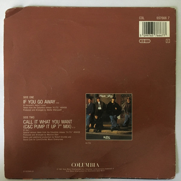 New Kids On The Block : If You Go Away (7", Single)