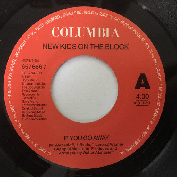 New Kids On The Block : If You Go Away (7", Single)