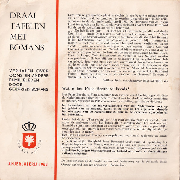 Godfried Bomans : Draaitafelen Met Bomans (7", EP)