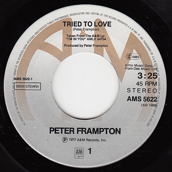 Peter Frampton : Tried To Love (7", Single)