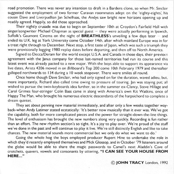 Camel : Breathless (CD, Album, RE, RM)