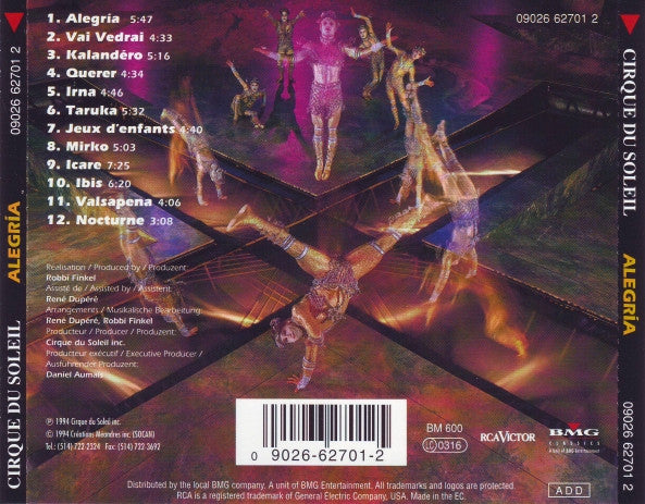 Cirque Du Soleil : Alegría (CD, Album)