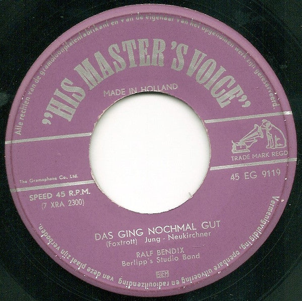 Ralf Bendix : Venus Walzer (7", Single, Mono)