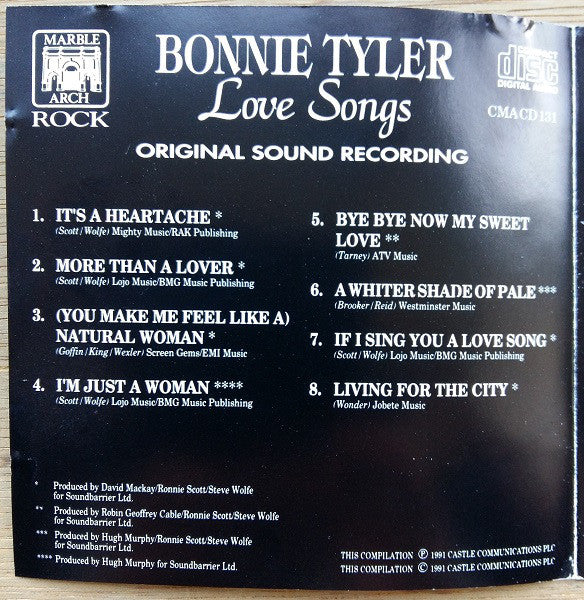 Bonnie Tyler : Love Songs (CD, Comp)