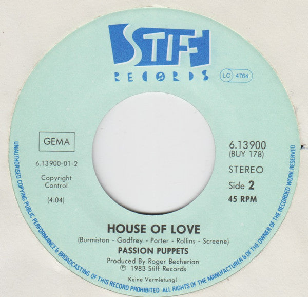 Passion Puppets : Like Dust (7", Single)