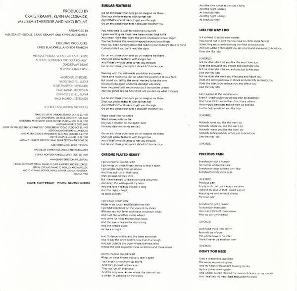 Melissa Etheridge : Melissa Etheridge (CD, Album)