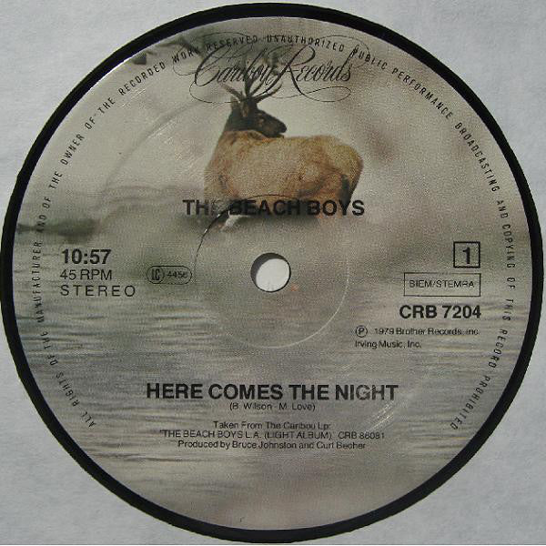 The Beach Boys : Here Comes The Night / Baby Blue (12")